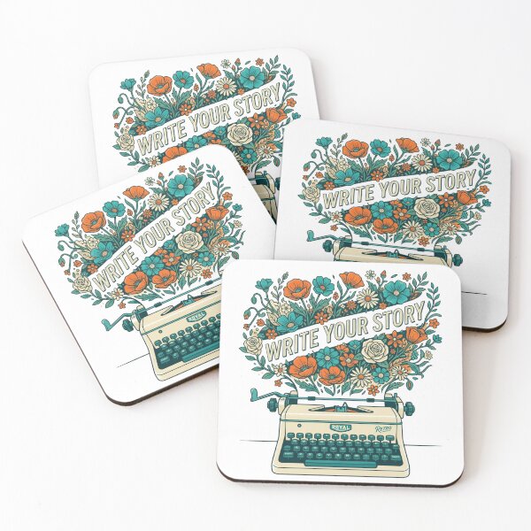 Item preview, Write Your Story - Vintage Royal Typewriter and Flowers Art designed and sold by Sanan Israyilli.