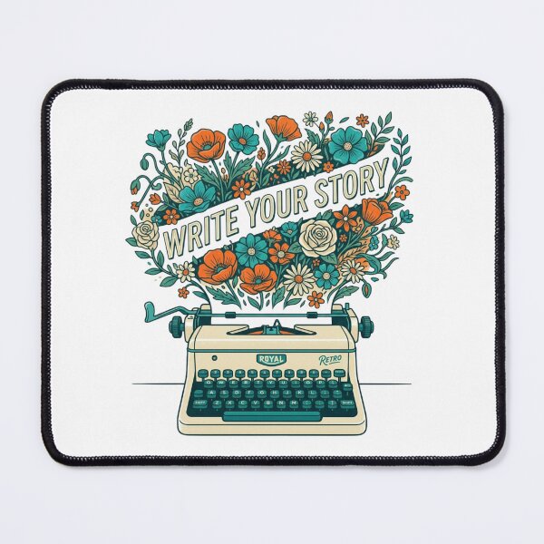 Item preview, Write Your Story - Vintage Royal Typewriter and Flowers Art designed and sold by Sanan Israyilli.