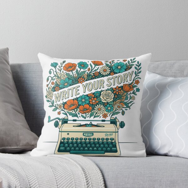 Item preview, Write Your Story - Vintage Royal Typewriter and Flowers Art designed and sold by Sanan Israyilli.