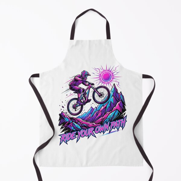 Item preview, Ride Your Own Path - Retro 80s Neon Mountain Biking Art designed and sold by Sanan Israyilli.