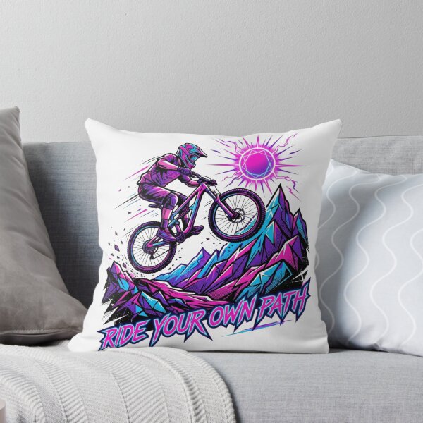 Item preview, Ride Your Own Path - Retro 80s Neon Mountain Biking Art designed and sold by Sanan Israyilli.