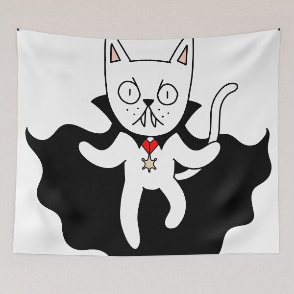 Item preview, Dracula Cat - Floating - white designed and sold by motherbrainart.