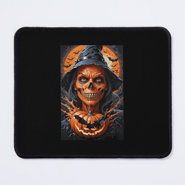 Item preview, Orange Pumpkin Witch Skull Halloween Poster designed and sold by MelissaHays.