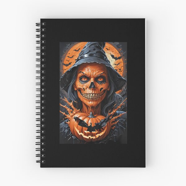 Item preview, Orange Pumpkin Witch Skull Halloween Poster designed and sold by MelissaHays.