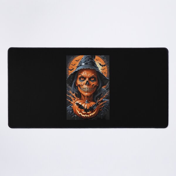Item preview, Orange Pumpkin Witch Skull Halloween Poster designed and sold by MelissaHays.
