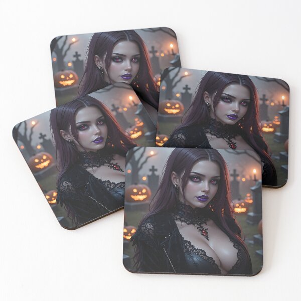 Item preview, Hot Halloween Anime Babe Goth Mommy Waifu Woman designed and sold by Your New Fixation.