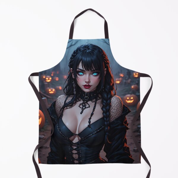Item preview, Hot Halloween Anime Babe Goth Mommy Waifu Woman designed and sold by Your New Fixation.