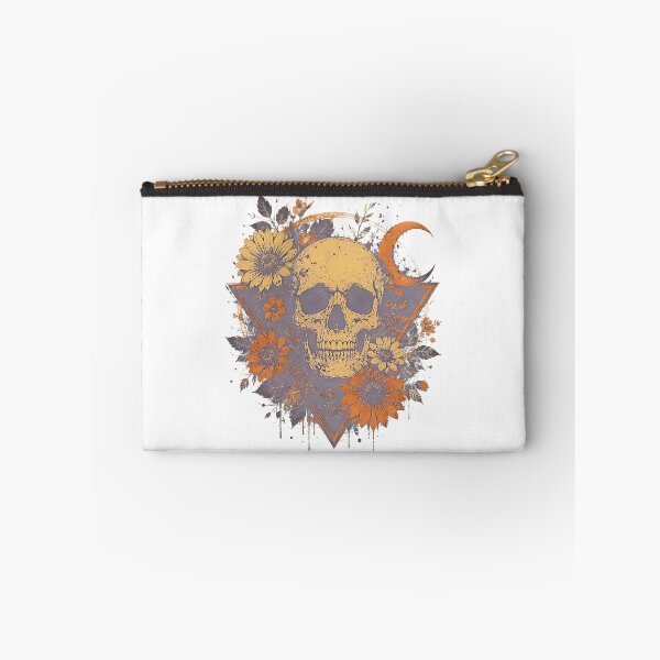 Item preview, Halloween Skull Sunflower Crescent Moon Gothic Floral Witchy Vintage designed and sold by BuncoHearas.