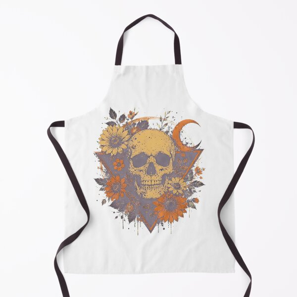 Item preview, Halloween Skull Sunflower Crescent Moon Gothic Floral Witchy Vintage designed and sold by BuncoHearas.