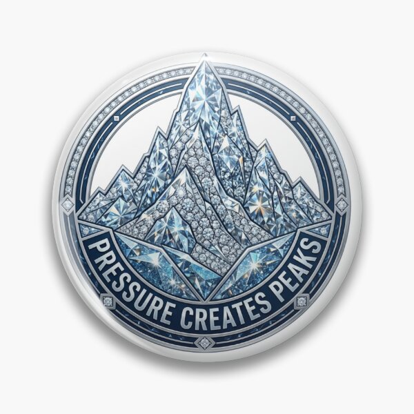 Item preview, Pressure Creates Peaks - Luxury Diamond Mountain Motivation designed and sold by Sanan Israyilli.