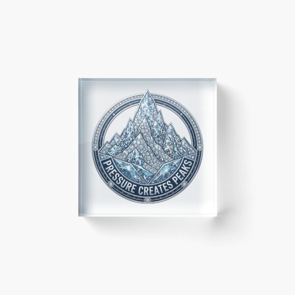 Item preview, Pressure Creates Peaks - Luxury Diamond Mountain Motivation designed and sold by Sanan Israyilli.