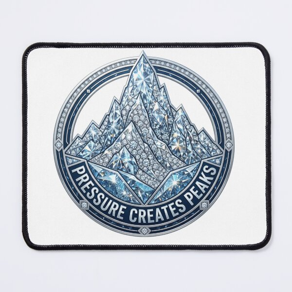 Item preview, Pressure Creates Peaks - Luxury Diamond Mountain Motivation designed and sold by Sanan Israyilli.