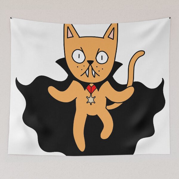 Item preview, Dracula Cat - Floating - orange designed and sold by motherbrainart.