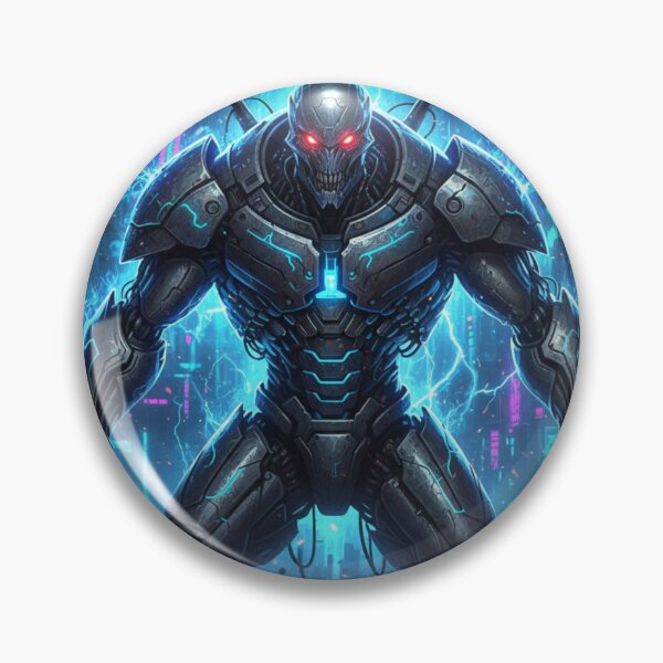 Item preview, Cyberpunk Cyborg Warrior Print | Sci-Fi Mecha Decor designed and sold by ZyVoAli.
