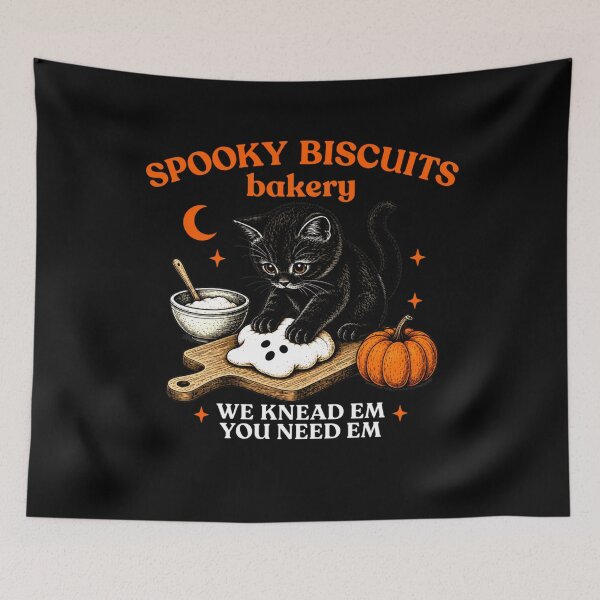 Item preview, Kitty Biscuits Spooky Season Spooky Biscuits Bakery Cat designed and sold by chasenurbyst.