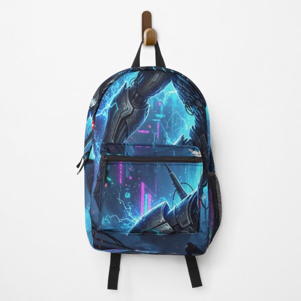 Item preview, Cyberpunk Cyborg Warrior Print | Sci-Fi Mecha Decor designed and sold by ZyVoAli.
