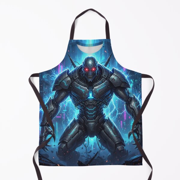 Item preview, Cyberpunk Cyborg Warrior Print | Sci-Fi Mecha Decor designed and sold by ZyVoAli.