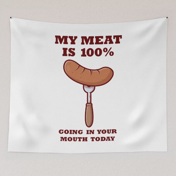 Item preview, Funny BBQ design – Cheeky sausage BBQ Humour designed and sold by messy-nessie.
