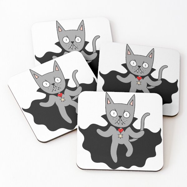 Item preview, Dracula Cat - Floating - gray designed and sold by motherbrainart.