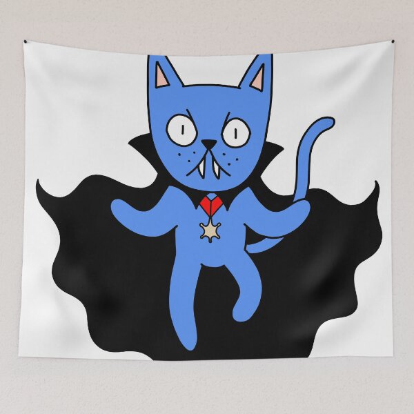 Item preview, Dracula Cat - Floating - blue designed and sold by motherbrainart.
