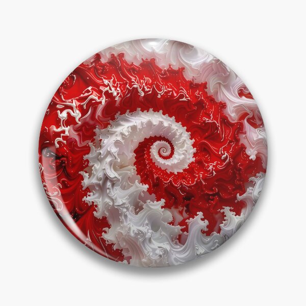 Item preview, Vibrant Red and White Silver Filigree Swirl designed and sold by Vicky Brago-Mitchell®.