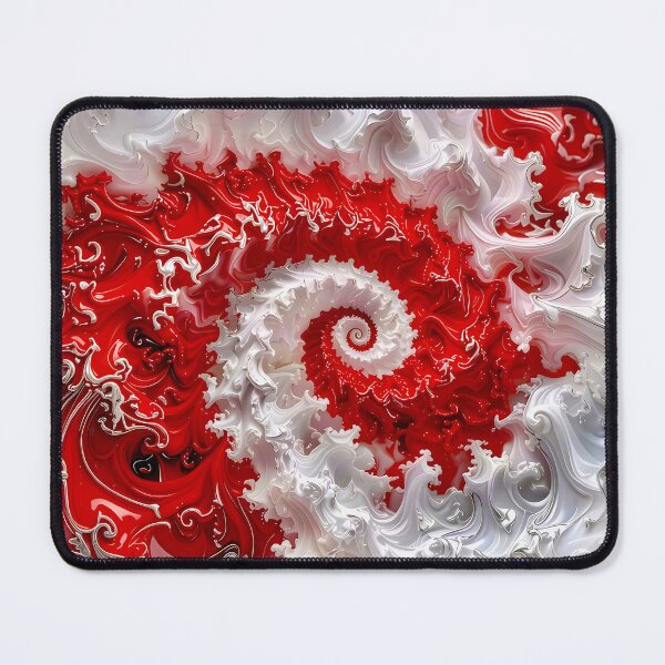 Item preview, Vibrant Red and White Silver Filigree Swirl designed and sold by Vicky Brago-Mitchell®.