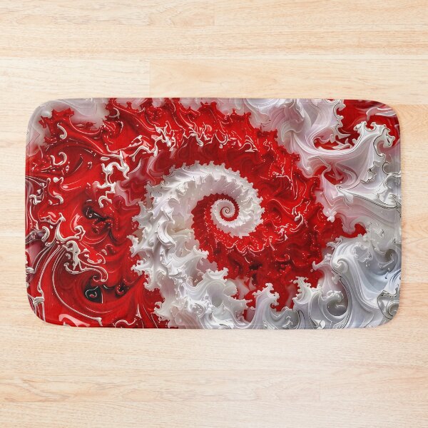 Item preview, Vibrant Red and White Silver Filigree Swirl designed and sold by Vicky Brago-Mitchell®.