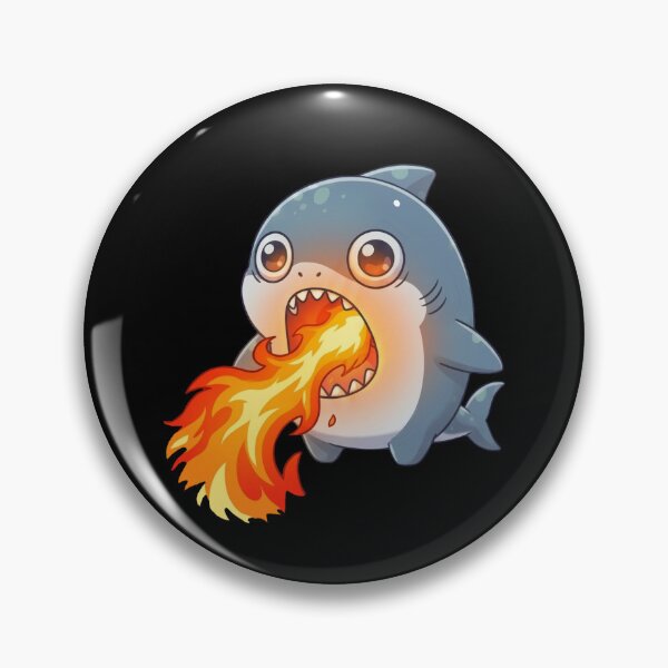 Item preview, Spicy Fire Breathing Chibi Shark designed and sold by Nature's Chibis.