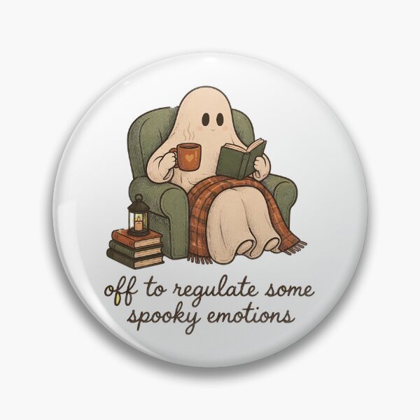 Item preview, Spooky Ghost Reading Book Cozy Halloween Coffee Introvert Cute Ghost designed and sold by BuncoHearas.