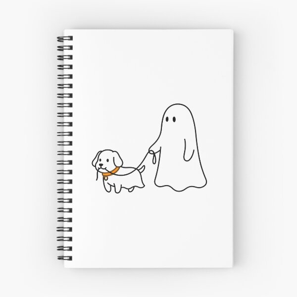 Item preview, Funny Ghost Dog Walking Owner Minimalist Cute Spooky designed and sold by WorldShop17.