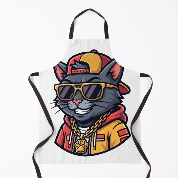 Item preview, Cool Cat Hip Hop – Streetwear Cat with Sunglasses and Gold Chain designed and sold by ruman2520.