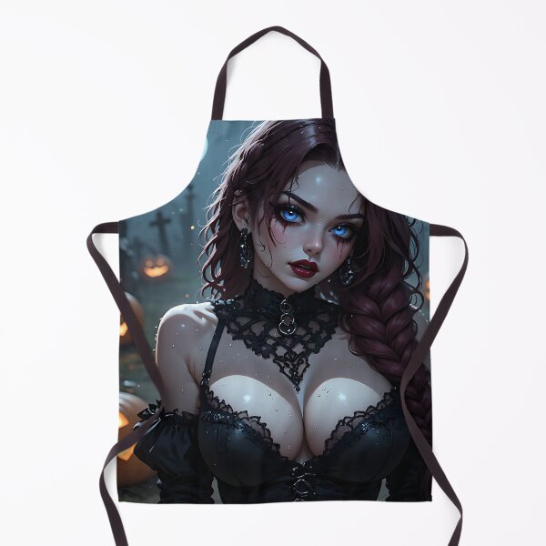 Item preview, Hot Halloween Anime Babe Goth Mommy Waifu Woman designed and sold by Your New Fixation.