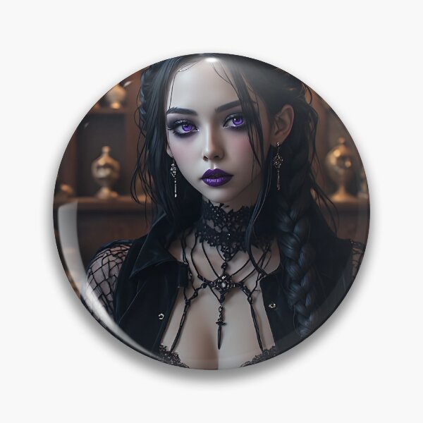 Item preview, Hot Halloween Anime Babe Goth Mommy Waifu Woman designed and sold by Your New Fixation.