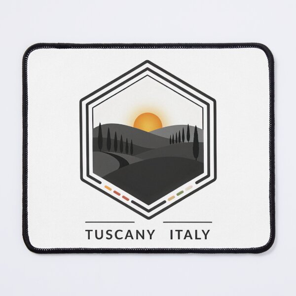 Item preview, Vintage Hexagon Badge Tuscany Italy Travel Crest Vector designed and sold by Shutter-Dragon.