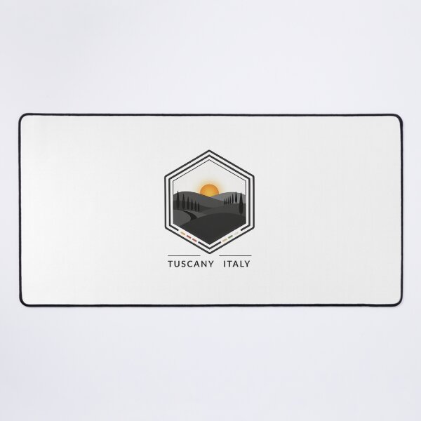 Item preview, Vintage Hexagon Badge Tuscany Italy Travel Crest Vector designed and sold by Shutter-Dragon.