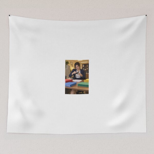 Item preview, Annoyed woman with stapler at office desk designed and sold by CathryneDelamort.