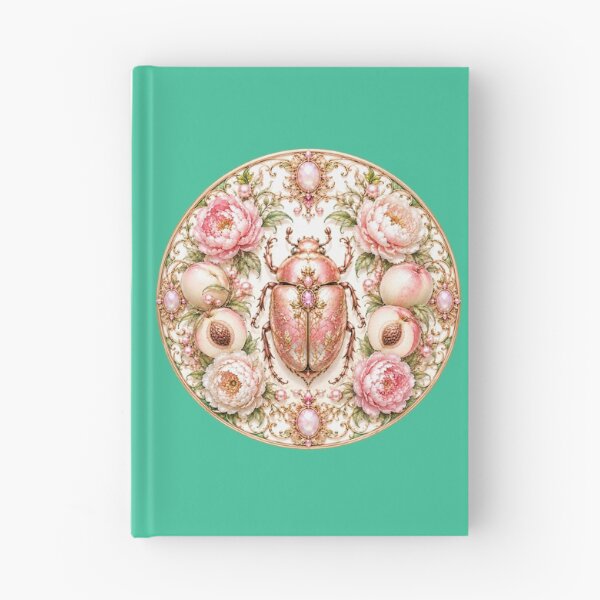 Item preview, Peach Jewel Beetle – Art Nouveau Botanical Garden designed and sold by sunbowjp stadio.
