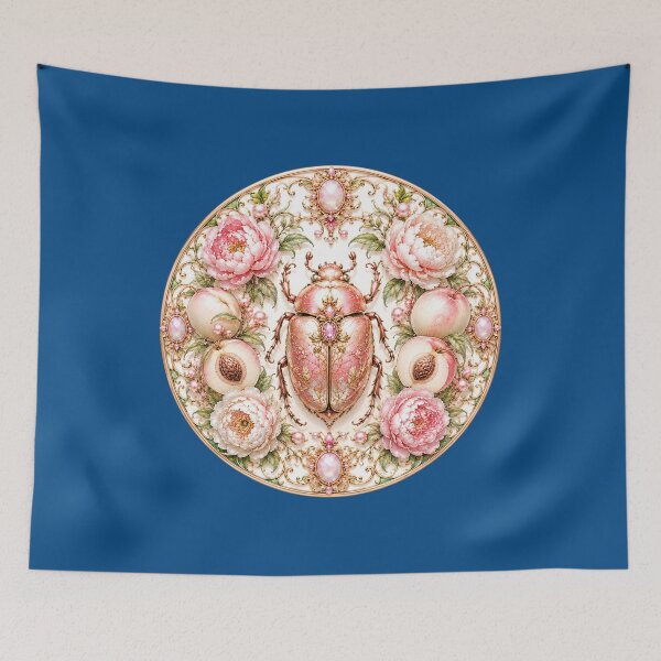 Item preview, Peach Jewel Beetle – Art Nouveau Botanical Garden designed and sold by sunbowjp stadio.