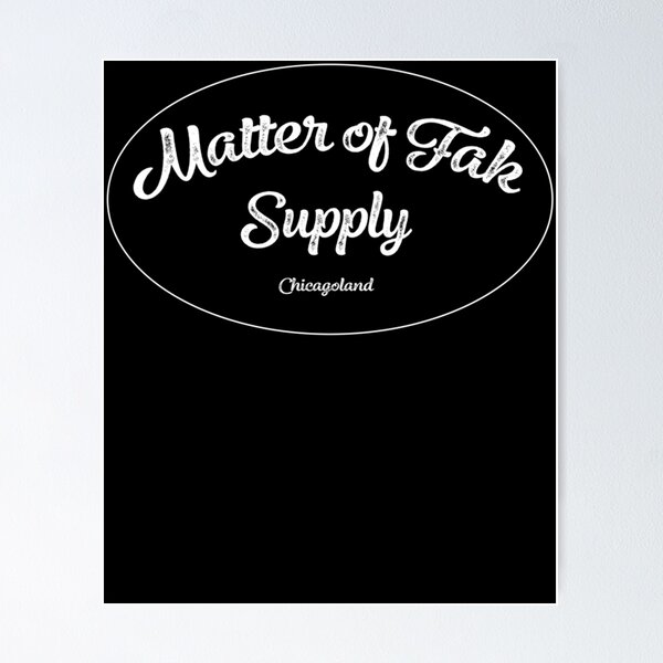 Item preview, White Cursive Oval Chicagoland Store Supply designed and sold by PeterCanaleh.
