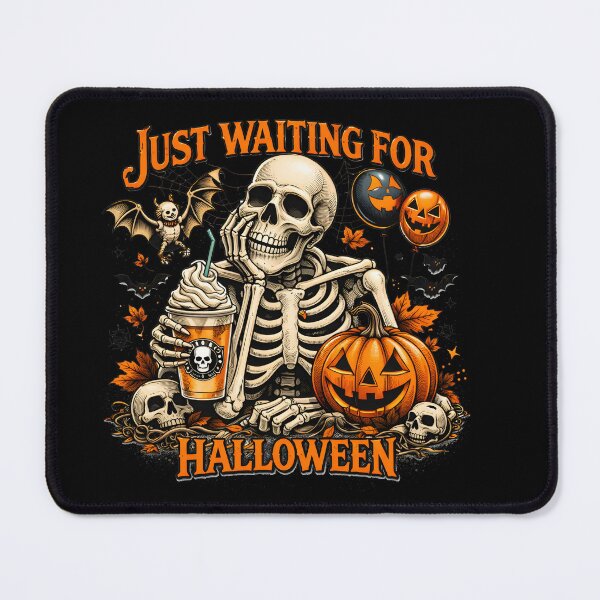 Item preview, Just Waiting For Halloween Skeleton Coffee Lover Gift designed and sold by RoyesButler.