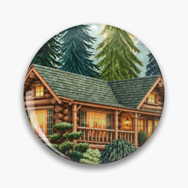 Item preview, Outdoorsy Cabin Cozy in a Lush Forest Clearing designed and sold by scicilysimonee.