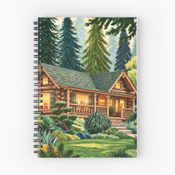 Item preview, Outdoorsy Cabin Cozy in a Lush Forest Clearing designed and sold by scicilysimonee.