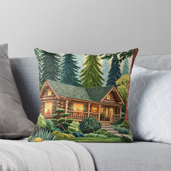 Item preview, Outdoorsy Cabin Cozy in a Lush Forest Clearing designed and sold by scicilysimonee.