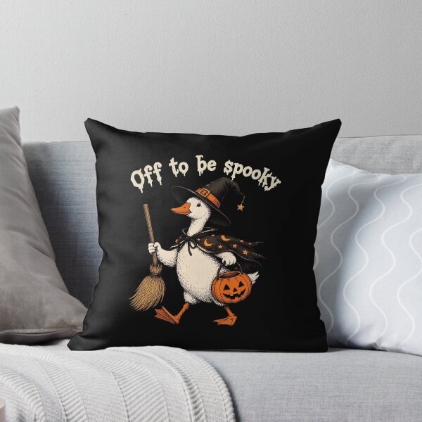 Item preview, Spooky Halloween Duck Witch Pumpkin Broom Cute Vintage Halloween designed and sold by BuncoHearas.