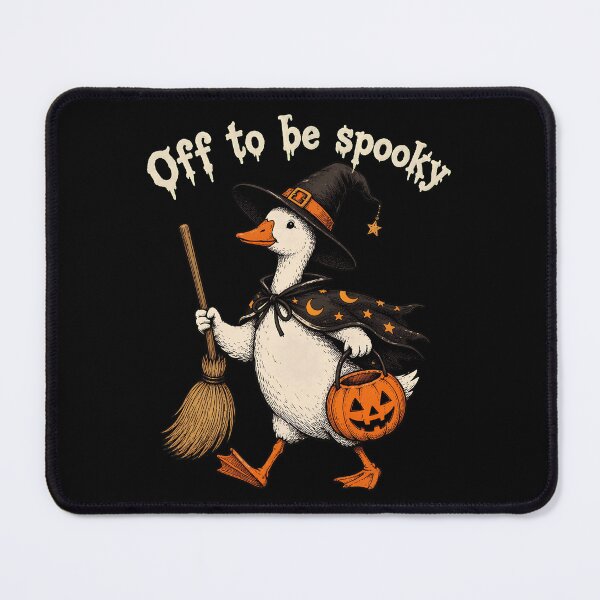 Item preview, Spooky Halloween Duck Witch Pumpkin Broom Cute Vintage Halloween designed and sold by BuncoHearas.