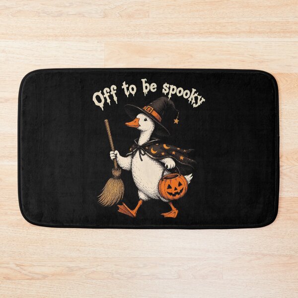 Item preview, Spooky Halloween Duck Witch Pumpkin Broom Cute Vintage Halloween designed and sold by BuncoHearas.