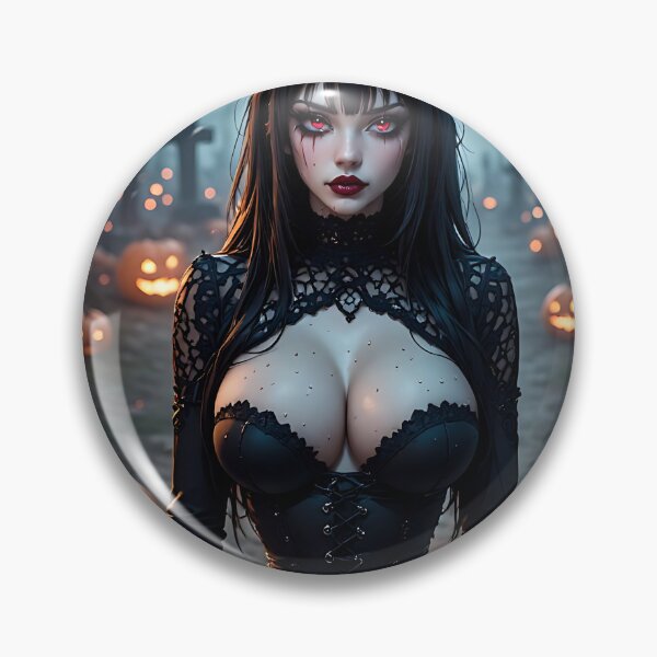 Item preview, Hot Halloween Anime Babe Goth Mommy Waifu Woman designed and sold by Your New Fixation.