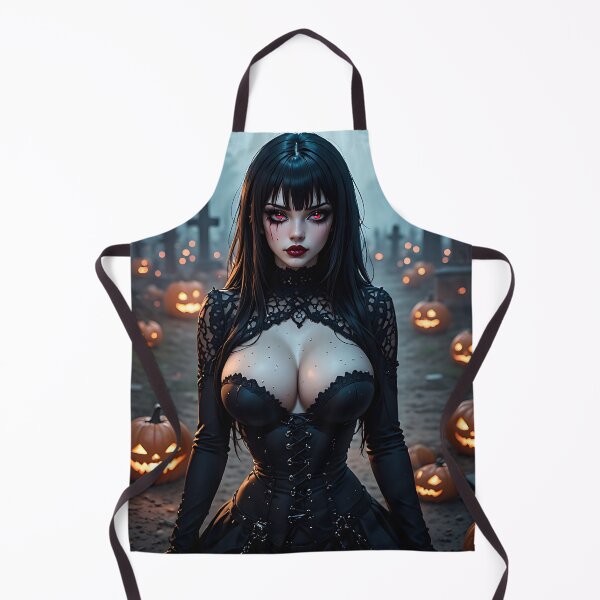 Item preview, Hot Halloween Anime Babe Goth Mommy Waifu Woman designed and sold by Your New Fixation.