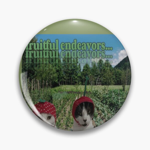 Item preview, Fruitful Endeavors Strawberry Cats - Funny Vintage Cottagecore Meme designed and sold by BrontesWhimsyStore.