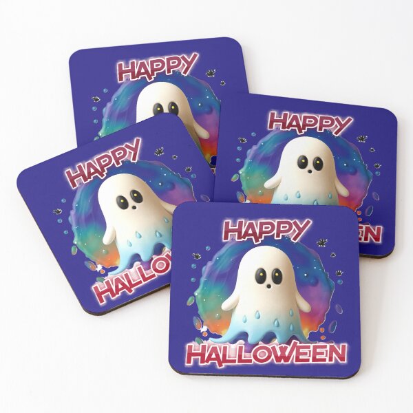 Item preview, happy halloween typographic ghost design colorful typographic ghost  designed and sold by SmashingDeals.
